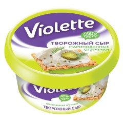 Творож сыр Виолетта с огурцами и зеленью м.д.ж. в с.в. 70%, 140 г