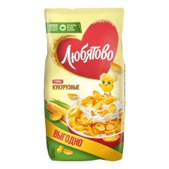 ЛЮБЯТОВО ХЛОПЬЯ КУКУРУЗНЫЕ 600гр