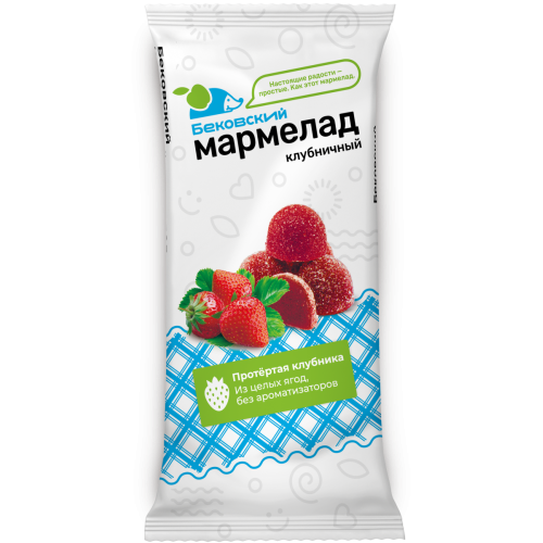Мармелад КЛУБНИЧНЫЙ Бековский 260гр /Бековский ПК, шт