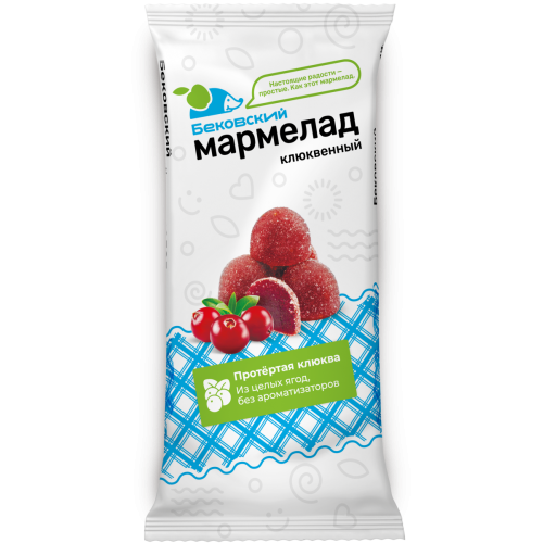 Мармелад Клюквенный Бековский 260гр/Бековский ПК, шт