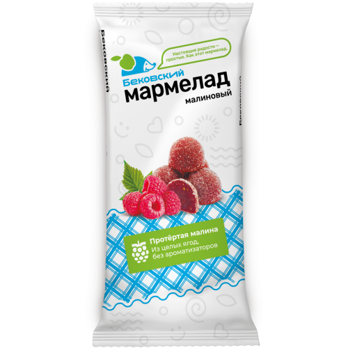 Мармелад Малиновый Бековский 260гр /Бековский ПК, шт