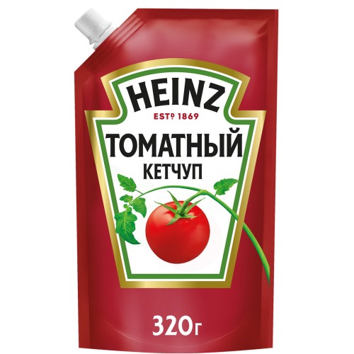 Кетчуп Хайнц Томатный 320г д/п , шт