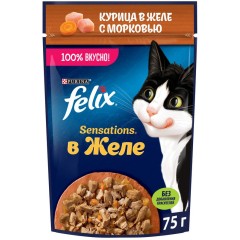 FELIX Sensations Желе Курица Морковь 75г, шт