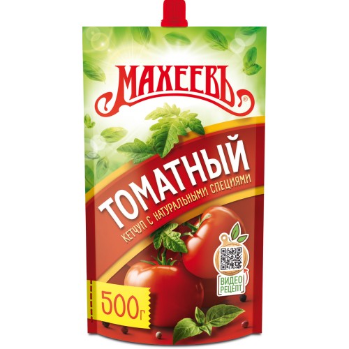 Кетчуп п/к ТОМАТНЫЙ д/п 500гр /МахеевЪ