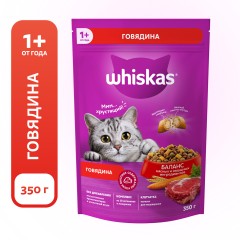 Вискас подушечки с паштетом, говядина 350г