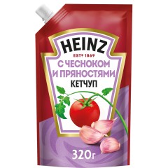 Кетчуп Хайнц с чесноком 320г д/п