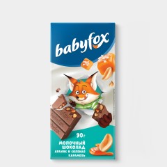 Шоколад babyfox плитка арахис и карамель 90г