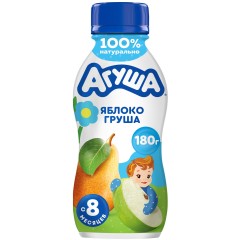 Агуша Йогурт Яблоко Груша 2.7% 180г
