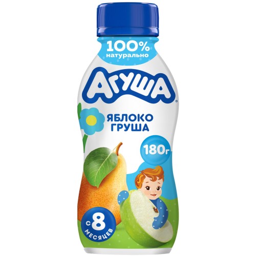 Агуша Йогурт Яблоко Груша 2.7% 180г