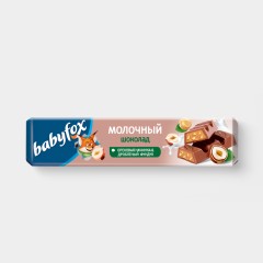 Молочный шоколад BABYFOX с ореховой начинкой 45г