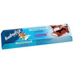 Шоколад молочный Babyfox с молочной начинкой 45г