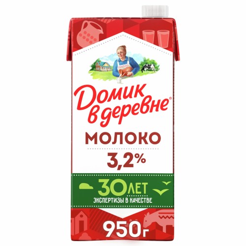 Молоко ультрапаст ДВД 3,2% 950г TBA