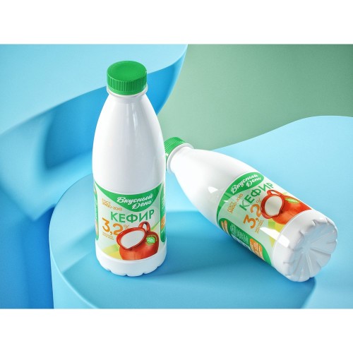 Кефир Вкусный день массовая доля жира 3,2% 900 г бутылка, шт