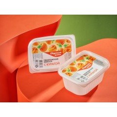 Масса творожная сладкая Вкусный день с курагой 9% 180 г контейнер, шт