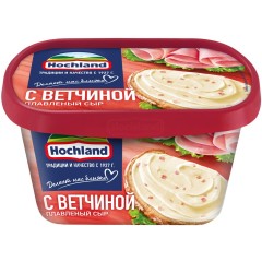 Сыр Хохланд плавленый ванна 400 г с ветчиной 55%, шт